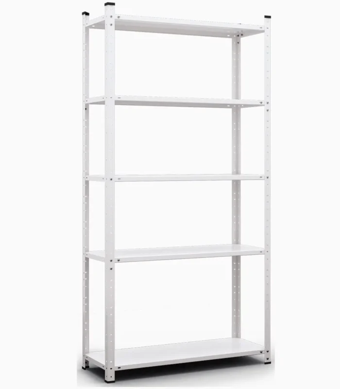 Regał metalowy Elegant biały 184x95x34 5p Malowany