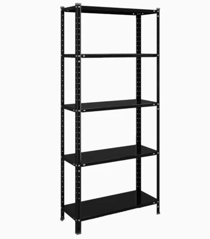 Regał metalowy Elegant czarny 184x95x34 5p Malowany